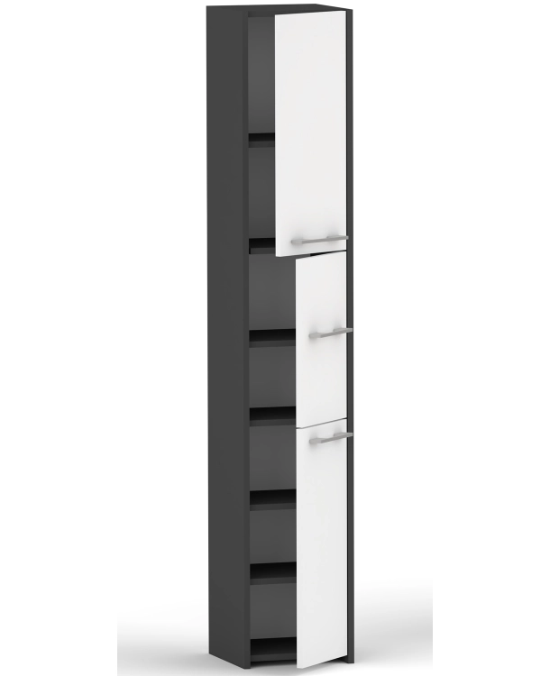 Słupek LUNA 30 cm 3D czarny / antracyt